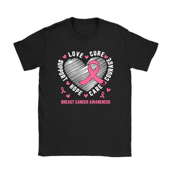 Breast Cancer Support Pink Ribbon Breast Cancer Awareness T-Shirt