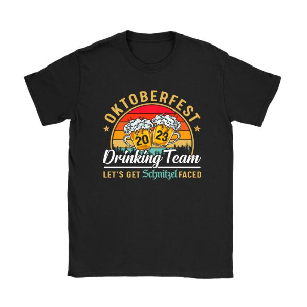 Oktoberfest Team Lets Get Schnitzel Faced German Men Women T-Shirt